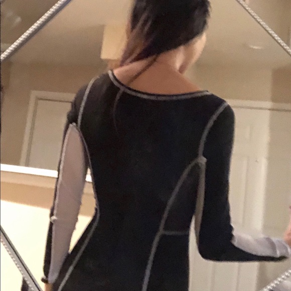Black and white color block one piece jump suit - Picture 2 of 5